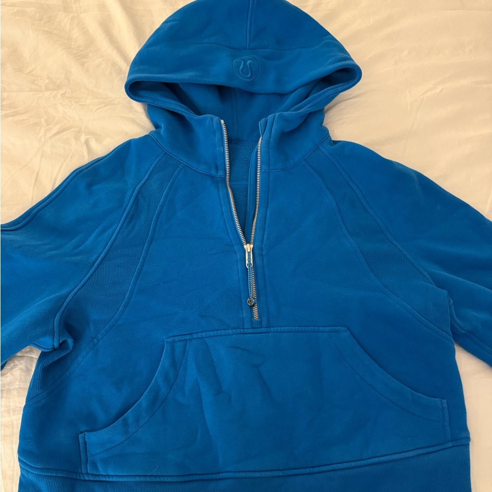 Blue Lululemon Scuba Hoodie Half Zip
